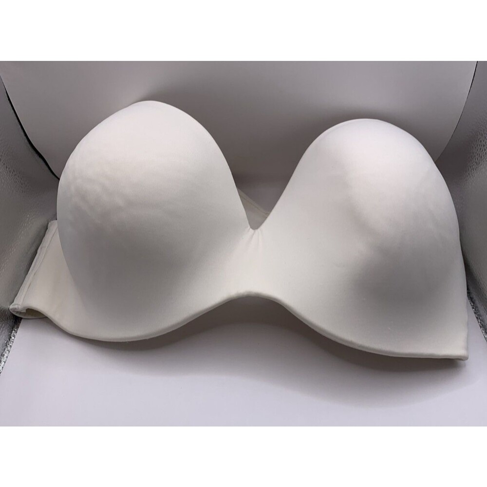 Cacique 44D Ivory Strapless Underwire Bra Lane Bryant No Straps & Back Extender
